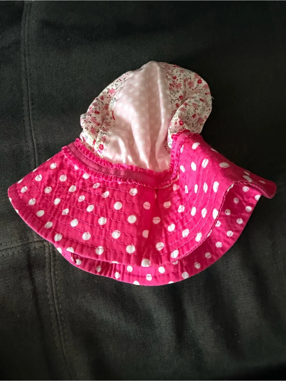Wallaroo Kids Sun Hat in Hot Pink Polka Dot
